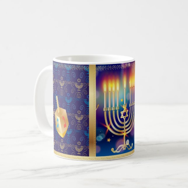 Mug Joyeux Noël juif Hanoukka (Devant gauche)