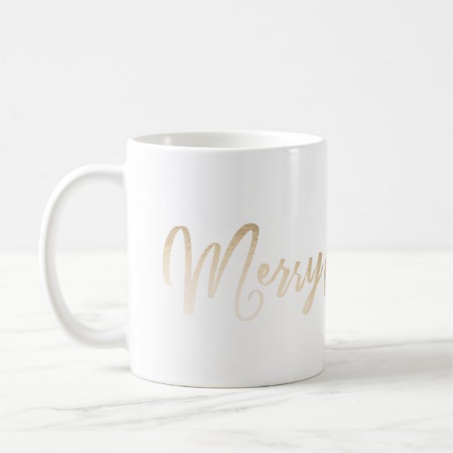 Mug Joyeux Noël Lettres d'or Foil Noël (Gauche)