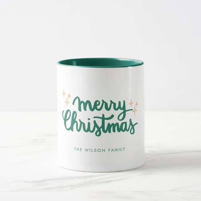 Mug Joyeux Noël Lettres étoiles Famille (Créateur téléchargé)