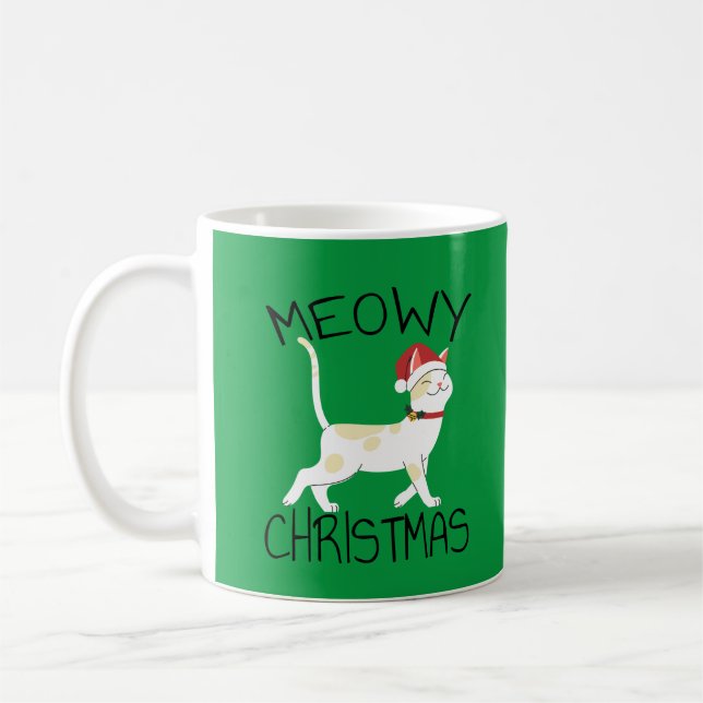 Mug Joyeux Noël Meowy - Noël drôle     (Gauche)