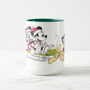 Mug Joyeux Noël Mickey Mouse Luge d'Hiver