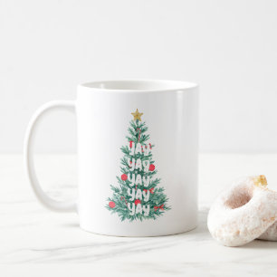 Mug Joyeux Noël moderne jour de mariage Yay