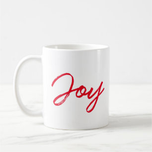 Mug Joyeux Noël moderne rouge et blanc