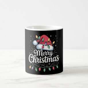 Mug Joyeux Noël Noël Lumières Santa Hat Famille