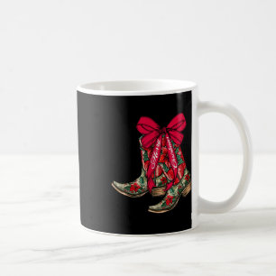 Mug Joyeux Noël Noël Noël Bottes Cowboy Coquette Bow P