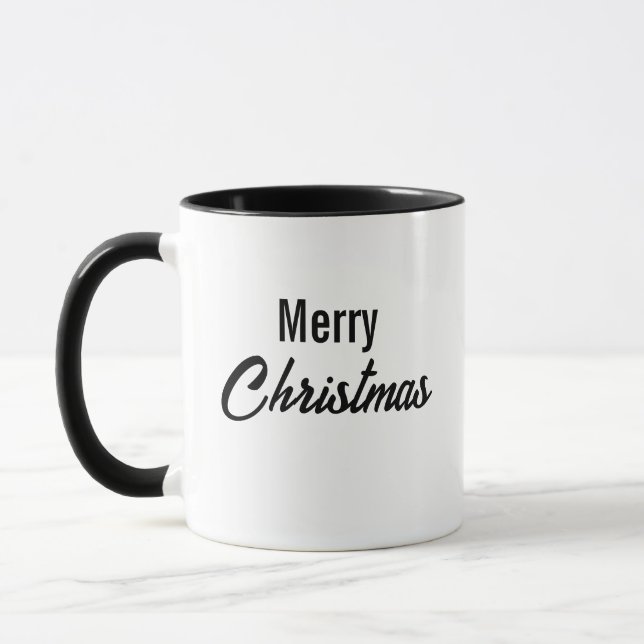 MUG JOYEUX NOËL NOIR ET BLANC (Gauche)
