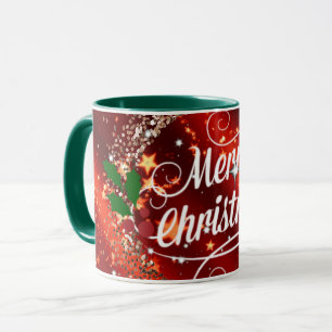 Mug Joyeux Noël, parties scintillant et étincelle