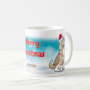 Mug Joyeux Noël Père Noël Beagle Animaux Amoureux des