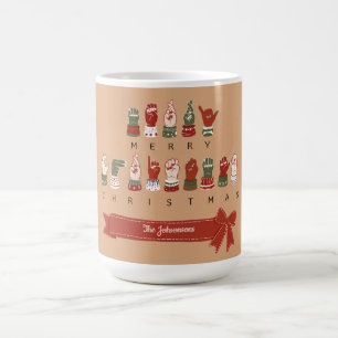 Mug Joyeux Noël personnalisé en ASL avec un design cos