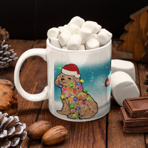 Mug Joyeux Noël Poodle Chien de race Amour Père Noël