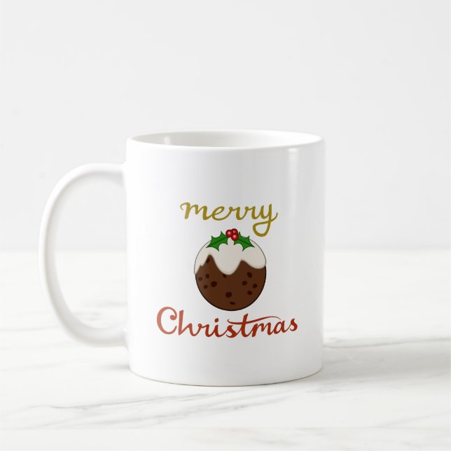Mug Joyeux Noël+Pudding Design (Gauche)