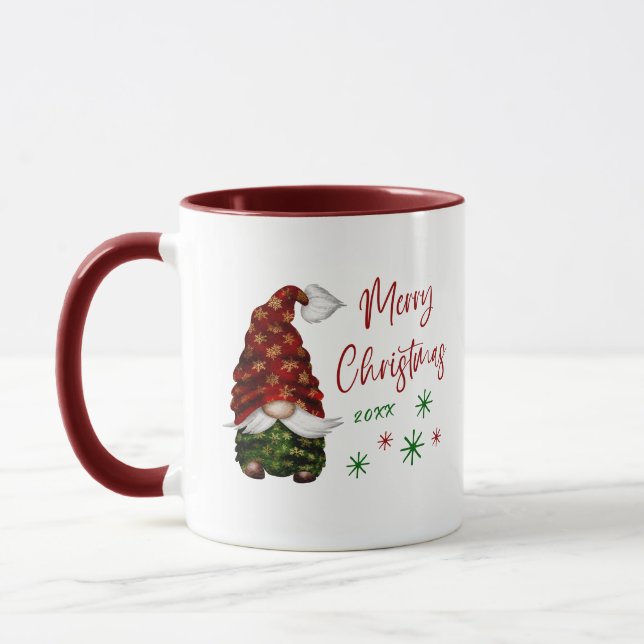 Mug Joyeux Noël Rustique Pays Gnome Fun Holiday (Gauche)
