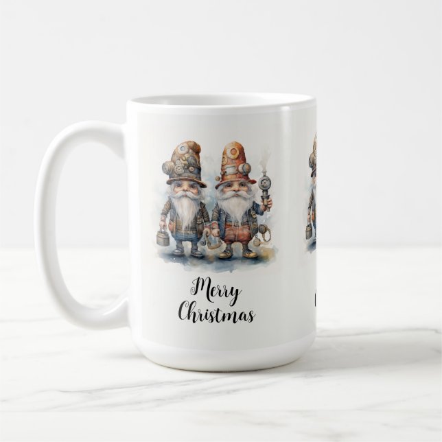 Mug Joyeux Noël Steampunk Gnomes (Gauche)
