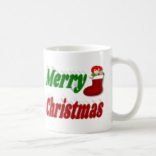 Mug Joyeux Noël Stocker rouge vert demi typographie