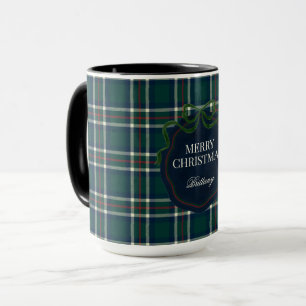 Mug Joyeux Noël Tartan Plaid Classique Préparatoire