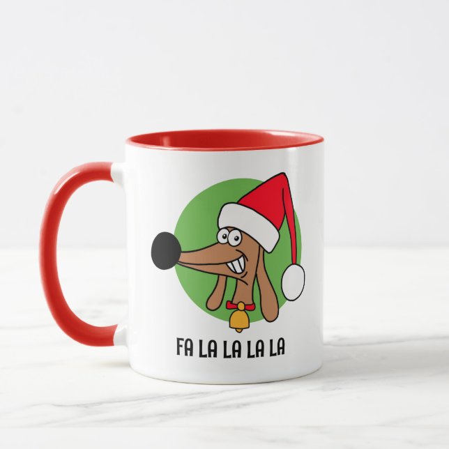 Mug Joyeux Noël Teckel  (Gauche)