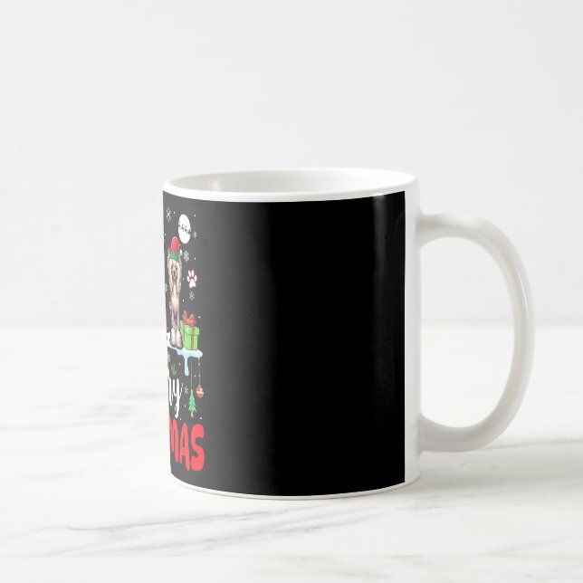 Mug Joyeux Noël Woit Trois Elfes Père Noël Crest chino (Droite)