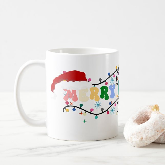 Mug Joyeux Noël x masse, rennes, santa claus (Avec donut)