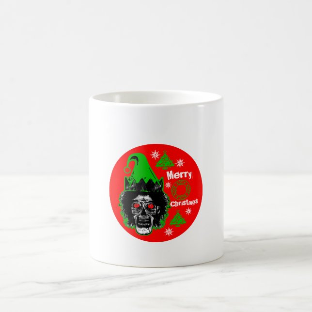 Mug Joyeux Noël Zombie Red Eyes (Centre)