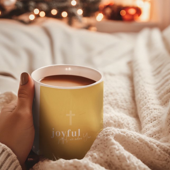 Mug Joyeux Nous Vous Adorons | Noël Hymne Holiday (Créateur téléchargé)