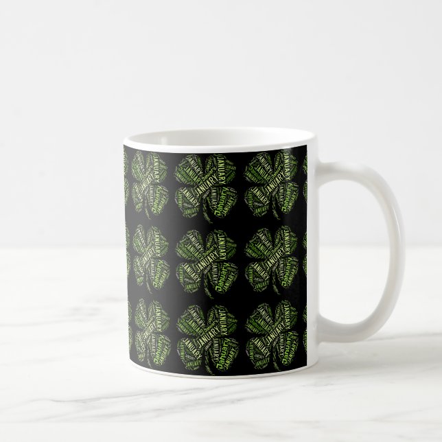 Mug Joyeux Nouvel An Janvier Bonne Chance Clovers Luck (Droite)