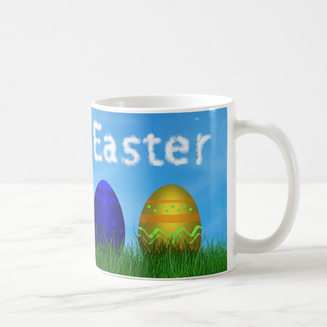 Mug Joyeux Oeufs de Pâques colorés (Droite)