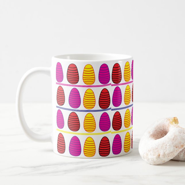 Mug Joyeux oeufs de Pâques de Pâques de Pâques (Avec donut)