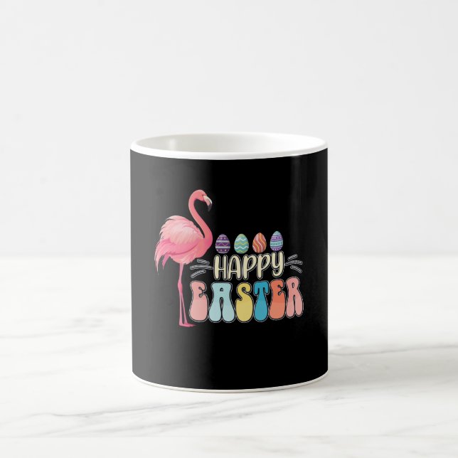 Mug Joyeux Panier d'oeufs de lapin de Flamant rose de  (Centre)