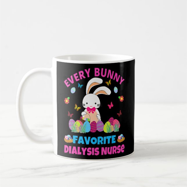 Mug Joyeux Pâques Chaque Lapin Est La Dialyse Préférée (Gauche)