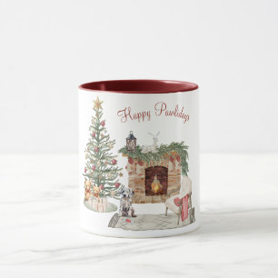 Mug Joyeux Pawlidays Chien Design - Dalmatie