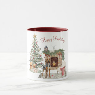 Mug Joyeux Pawlidays Design de Chien - Chien de Saint-