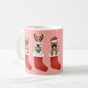 Mug Joyeux Pawlidays Français Bulldogs Noël Stocking
