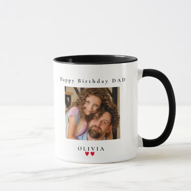 Mug Joyeux PÈRE D'ANNIVERSAIRE, MEILLEUR PÈRE JAMAIS c (Droite)