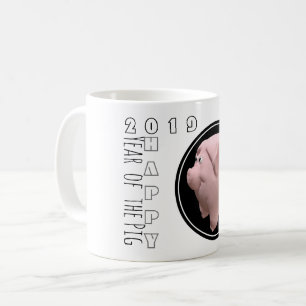 Mug Joyeux PIg Année Zodiac Anniversaire 3D personnali