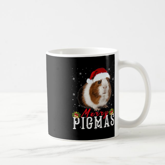 Mug Joyeux Pigmas Masque Visage Amusant Guinée Pig Noë (Droite)