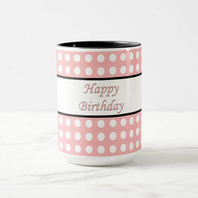 Mug Joyeux point Polka d'anniversaire (Centre)