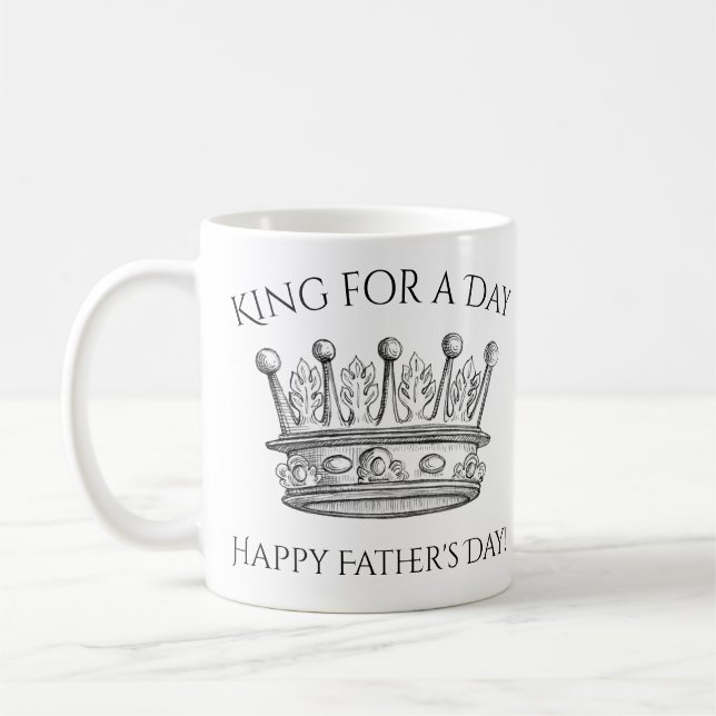 Mug Joyeux Roi de Fête des pères pour une citation d'u (Gauche)