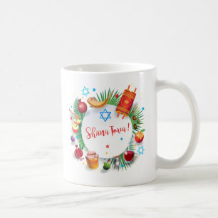 Mug Joyeux Rosh Hashanah Jour de l'an Honey & Apple