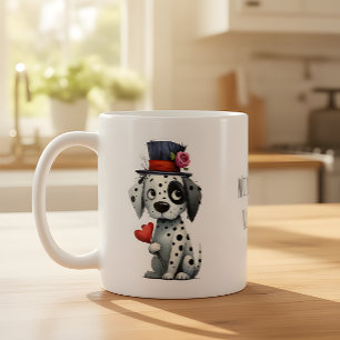 Mug Joyeux Saint-Valentin Charismatique Chien Noir et