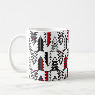 Mug Joyeux sapin de Noël abstrait géométrique moderne 