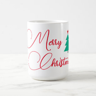 Mug Joyeux sapin de Noël et calligraphie