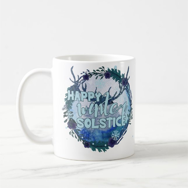 Mug Joyeux Solstice D'Hiver - Célébrer La Saison (Gauche)