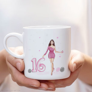 Mug Joyeux sweet sixteen, 16ème anniversaire