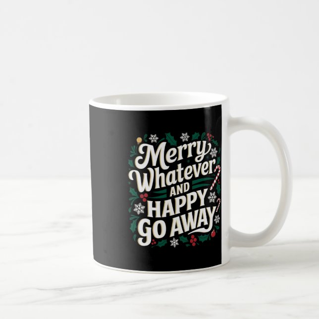 Mug Joyeux Tout Et Heureux Partir Noël Drôle Q (Droite)