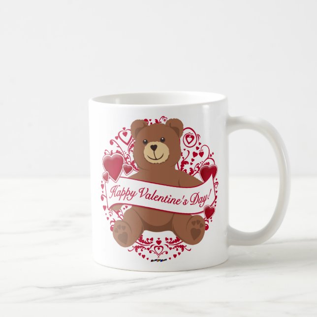 Mug Joyeux Valentine ! Teddy bear (Droite)