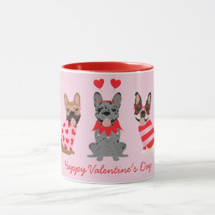 Mug Joyeux Valentines Day Bulldogs français