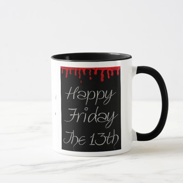 Mug Joyeux vendredi la 13ème Coupe de café Spatter Blo (Droite)