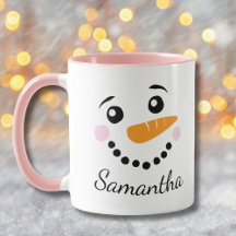 Joyeux visage Snowman Nom personnalisé Noël