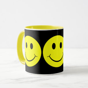 Mug Joyeux visages jaunes noirs