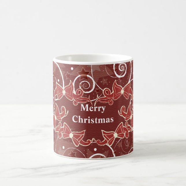 Mug Joyeux voeux de Noël avec arcs et étoiles (Centre)